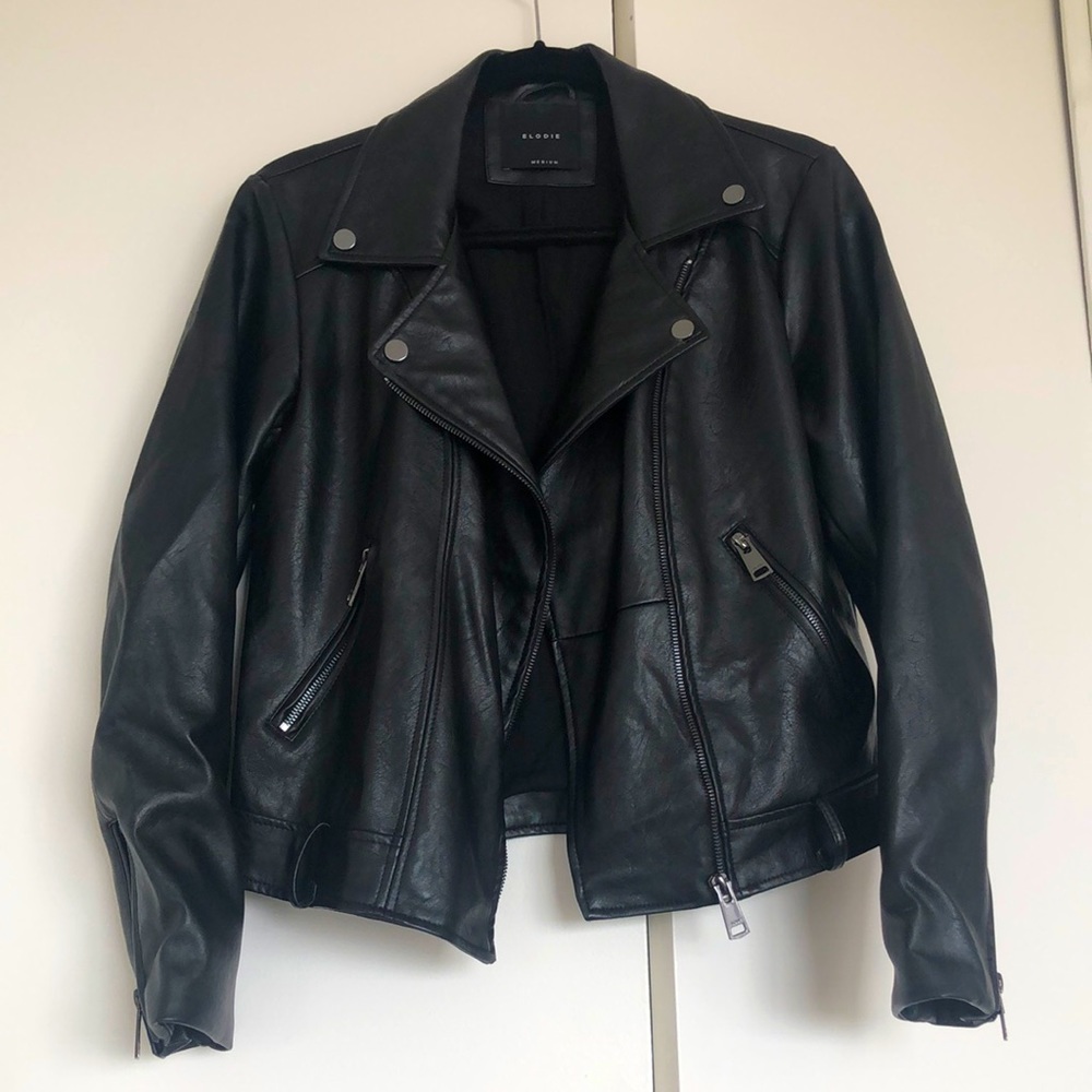 Elodie Black Faux Leather Jacket